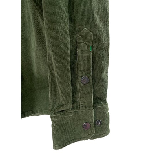 Stio Mens Corduroy Long Sleeve Button-Up Shirt Jacket Large Olive Green Large - Picture 5 of 8